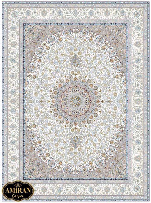 فرش ۱۲۰۰ شانه اصفهان گل برجسته