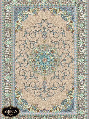 فرش کاشان قالیچه 1200 شانه بهشت اصفهان گل برجسته سایز 2.25*1.5