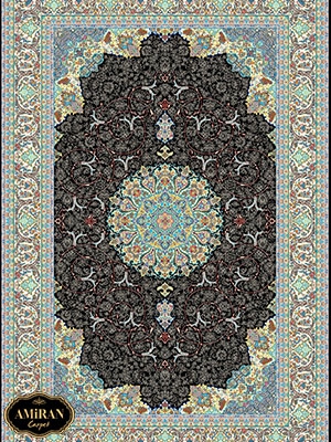 قالیچه 1200 شانه بهشت اصفهان گل برجسته سایز 2.25*1.5