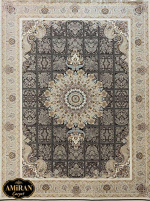 طرح جدید فرش خشتی گلسار 1500 شانه فرش امیران